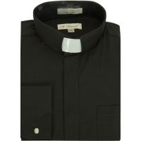Big and Tall Clergy Shirts Long and Short Sleeve to Size 24 Neck in Black, White, and Purple